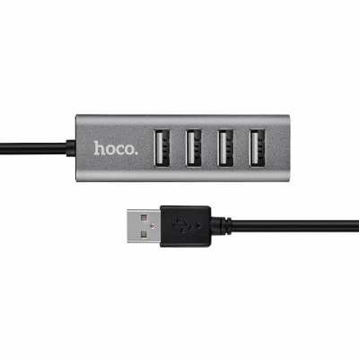 USB-концентратор Earldom ET-HUB13, 4 гнезда, 4xUSB 2.0, цвет: чёрный