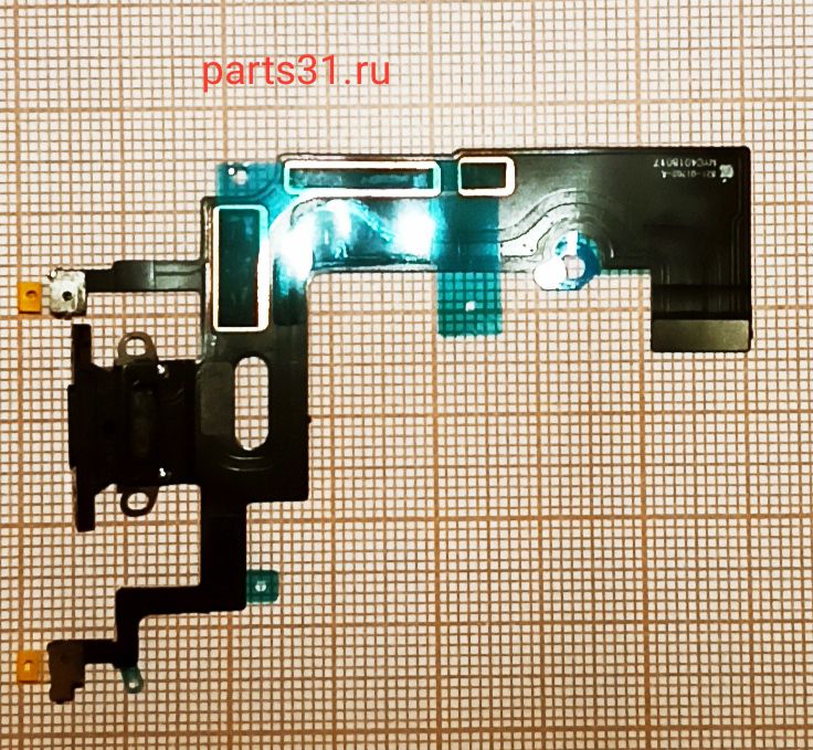 Шлейф для iPhone Xr на системный разъем/микрофон Черный