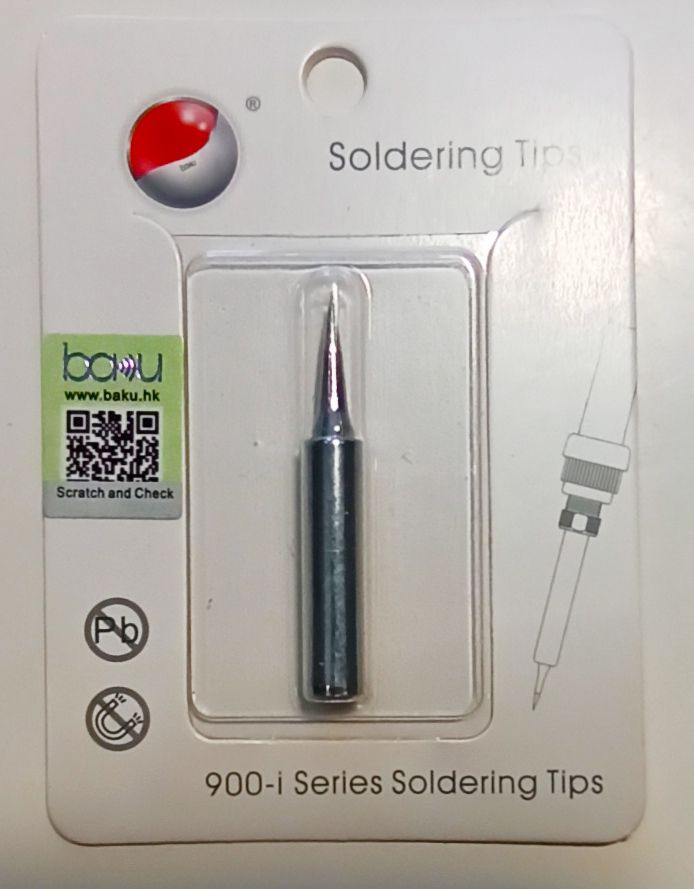 Жало паяльника BAKU 900-T-1 (медное, прямое тонкое)