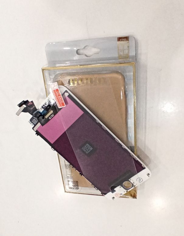 Дисплей для iPhone 6 Plus Белый “HC 3 в1″в сборе с тачскрином+стекло+чехол