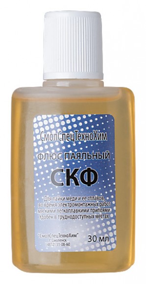 Флюс паяльный СКФ (спирто-канифольный) 30 мл (Не требует промывки, не вызывает коррозии металлов)