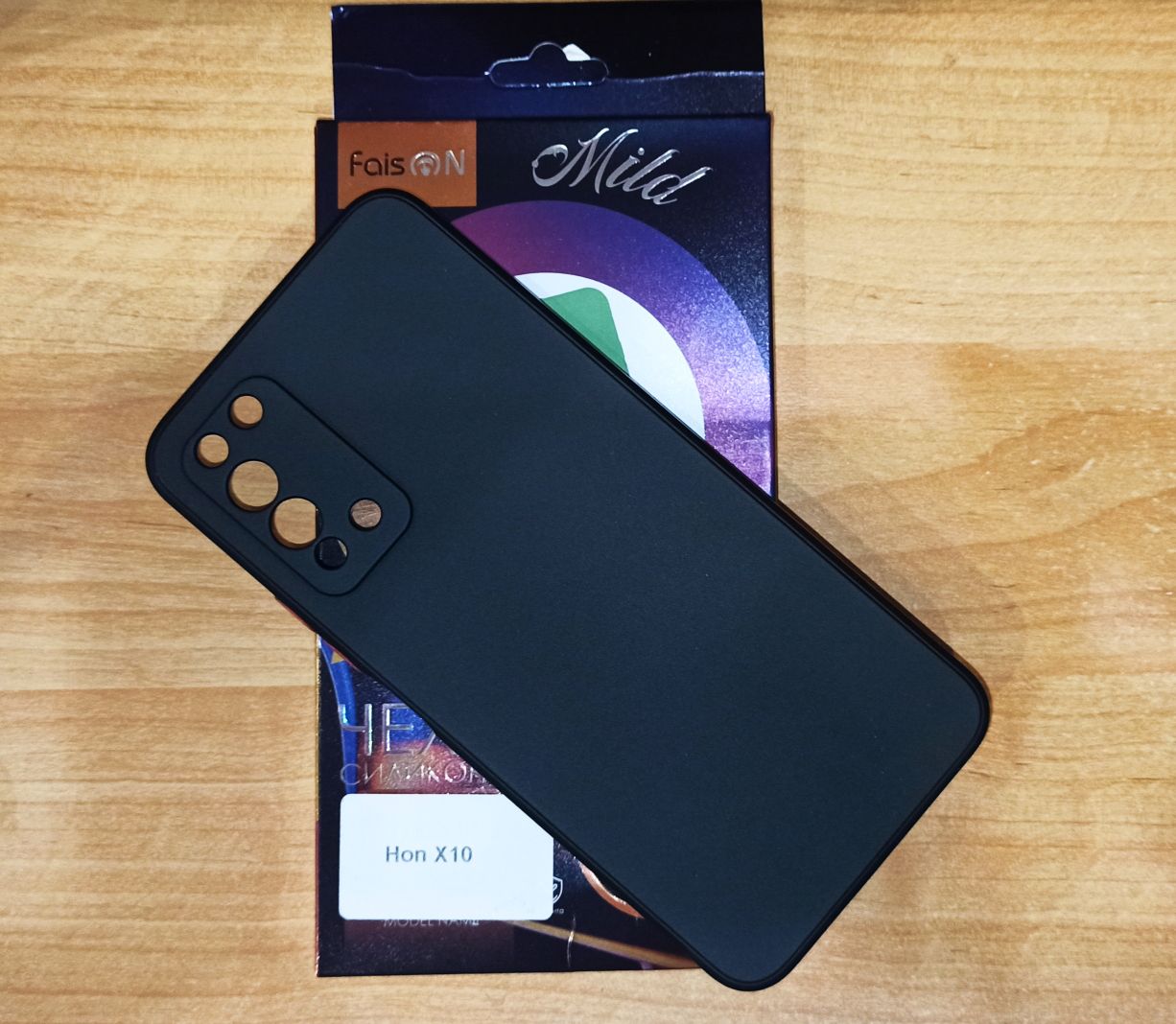 Чехол силиконовый Huawei Honor X10 непрозрачный, матовый,черный