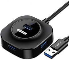USB-концентратор Earldom ET-HUB12, 4 гнезда, 4xType-C, цвет: чёрный