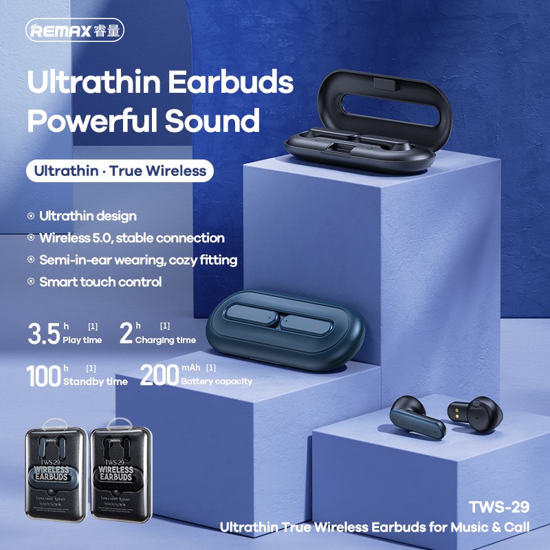 TWS Гарнитура Bluetooth Remax TWS-29 (вкладыши) Черный