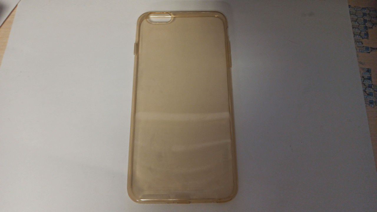 Чехол задняя накладка iPhone 6 Plus/6S Plus (5.5) тонкий, прозрачно золотой Hoco