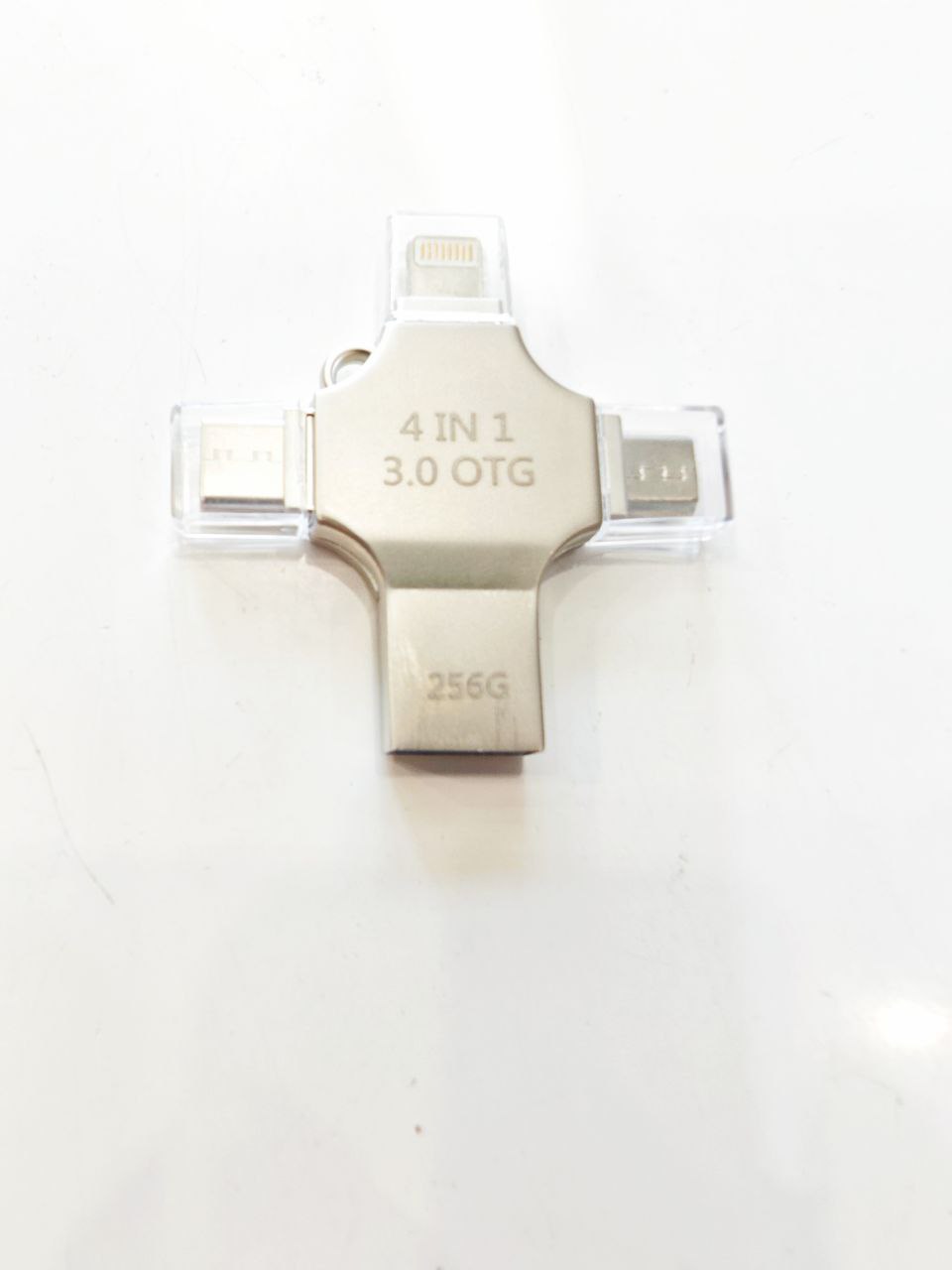 USB-флеш 256GB 3.0 метал 4 в 1,OTG micro/ type-c/ 8-pin