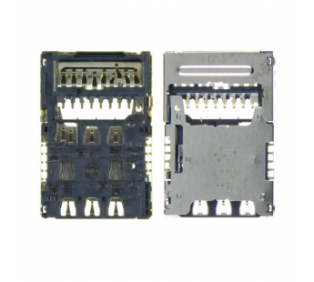 Коннектор SIM+MMC LG H961S/K200DS/X240/K350E/K410/K430DS (V10/X style/K8 LTE/K10/K10 LTE) №177
