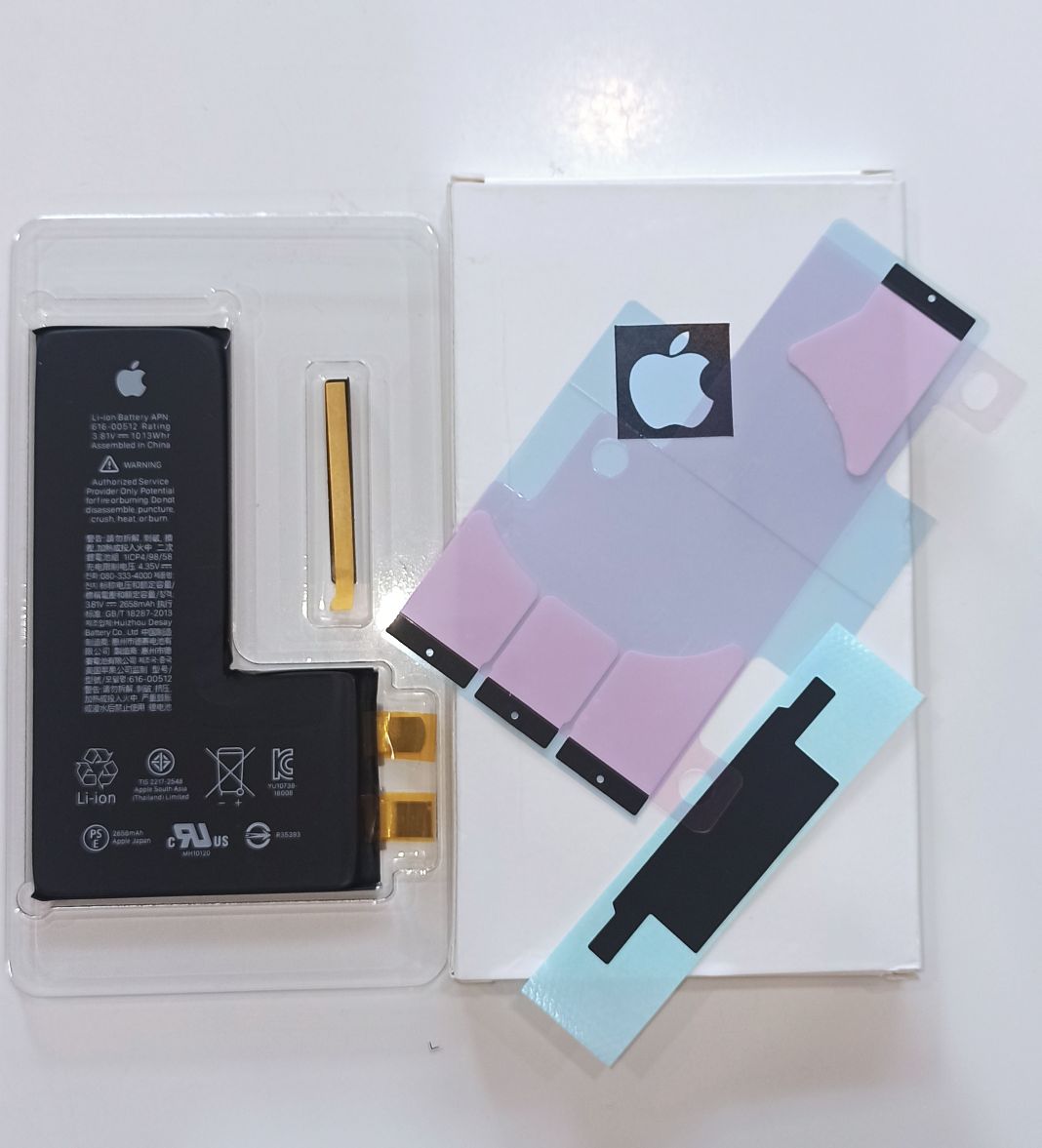 Ячейка (банка) Аккумулятора для iPhone XS – OR + комплект наклеек ( с яблочком,без шлейфа)