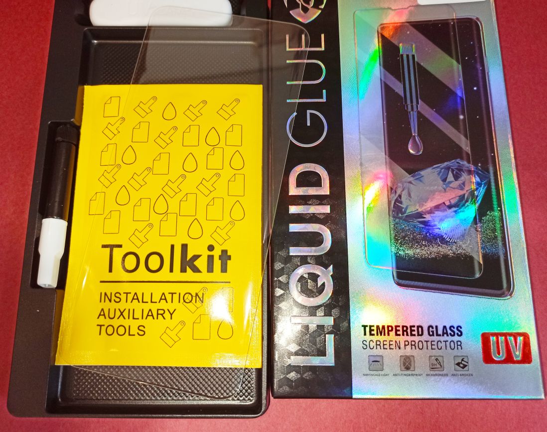 Защитное стекло “UV комплект” для Samsung G998B (S21 Ultra) (клей, лампа)