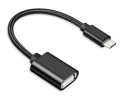 Переходник OTG USB-Type-С KY-242 красный кабель10см