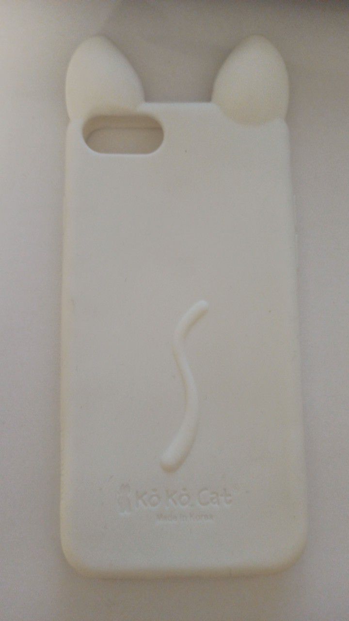 Чехол задняя накладка iPhone 7/8/SE 2020 (4.7) белый с ушками,непрозрачный, матовый