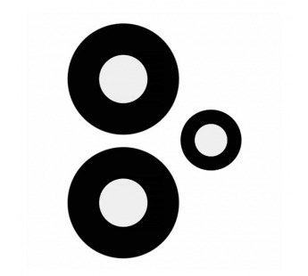 Стекло камеры для Xiaomi Redmi 12 (3 шт.) Черный