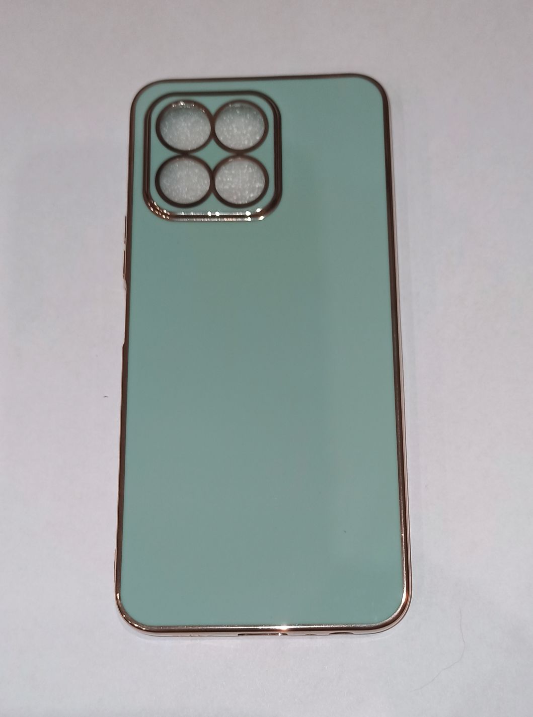 Чехол силиконовый Huawei Honor X8 5G/X6 4G, Мята с золотом