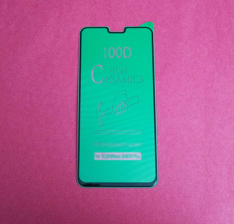 Защитное стекло для Huawei Honor 8X/ Y9 (2019)/ Enjoy 9 Plus “Полное покрытие” керамика Черное
