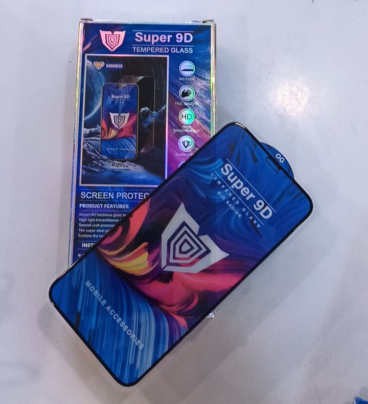 Защитное стекло для iPhone XR/ 11 Super 9D, 0.33 мм, анти-отпечатки, чёрный