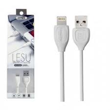 Кабель USB – Lightning ( 8 pin для iPhone ) Remax RC050i Lesu, 1.0м, круглый, 2.1A, силикон, белый