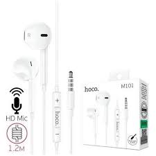 Наушники HOCO M101, Crystal joy,(вкладыши,3.5 mm jack) белый