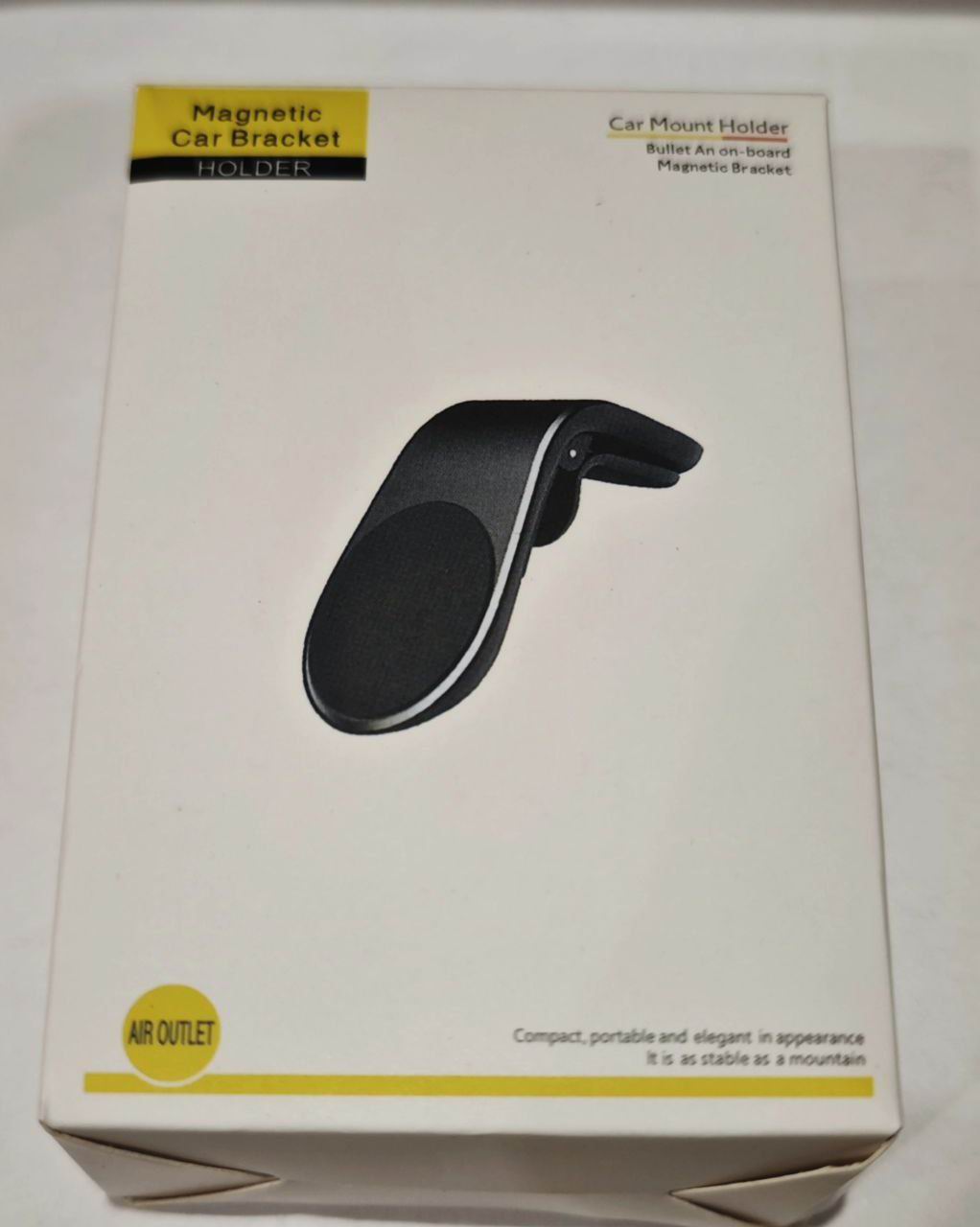 Держатель авто на дефлектор обдува, магнитный, чёрный