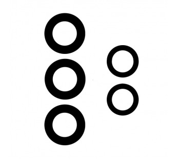 Стекло камеры для Samsung A135F/A137F (A13) (комплект 5 шт.) Черный