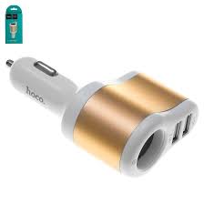 Блок питания автомобильный HOCO UC206, 2 USB выхода, 2100mAh1000, белый