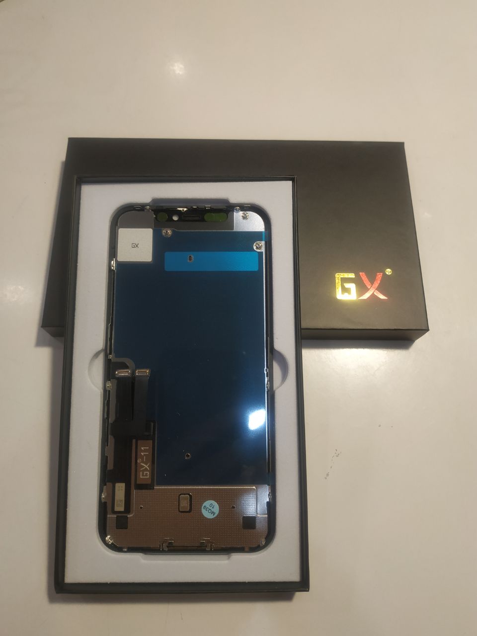 Дисплей для iPhone 11 Черный GX модуль в рамке в сборе с тачскрином с задней металической рамкой