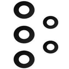 Стекло камеры для Samsung A235F (A23) (комплект 5 шт.) Черный