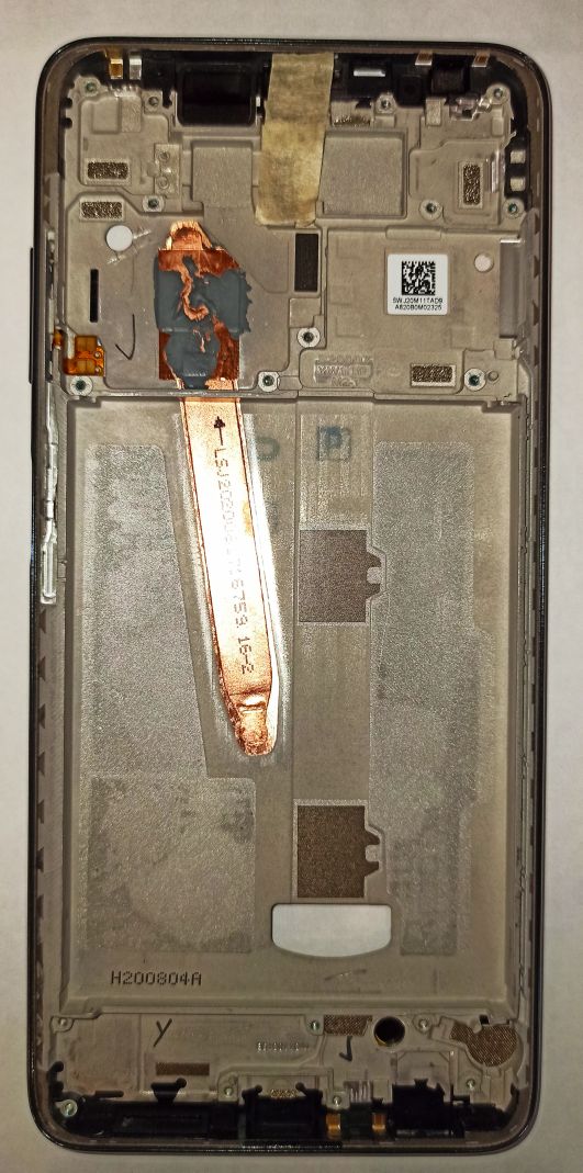 Рамка дисплея для Xiaomi Poco X3 NFC/ Poco X3 Pro Серая/ Черная