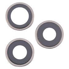 Стекло камеры для iPhone 16 Pro/16 Pro Max (комплект 3 шт.) Серый