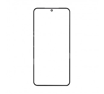 Стекло для переклейки Samsung S911B (S23) в сборе с OCA пленкой Черный – OR (Mitsubishi)