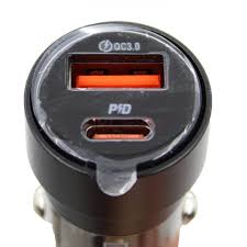 Блок питания автомобильный USB/Type-C BC CC15 (75W, QC3.0, PD, 1Type-C, 1USB) Черный