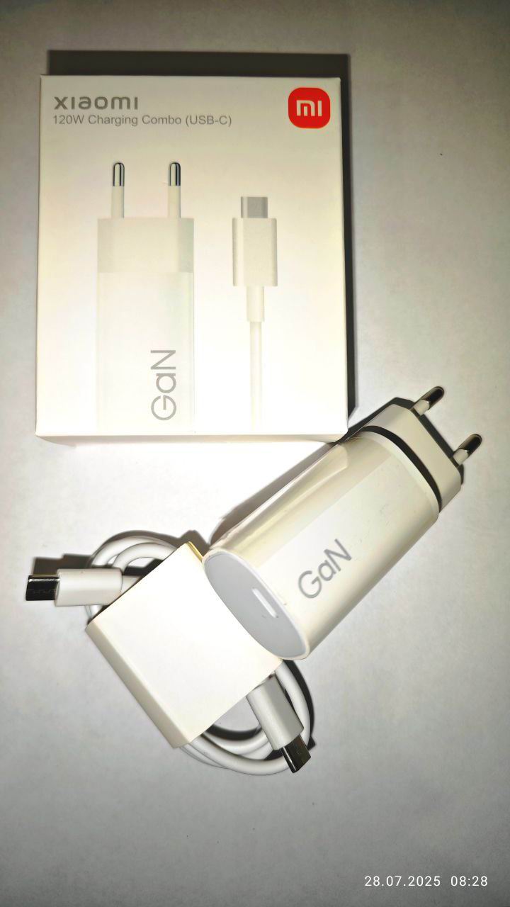 СЗУ для Xiaomi 120W Power Adapter Gan,USB-C с кабелем 6A TYPE-C to TYPE-C (быстрая зарядка)